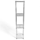 Estante De Aço Cromado 4 Andares Prateleiras Ajustáveis Rack Aramado 35x35x170