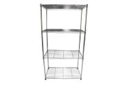 Estante De Aço Cromado Com 4 Prateleiras Rack Aramado 1042 - Click Aramados