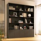 Estante de Livros 100% Mdf 5 Portas 8 Nichos Versatile