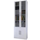 Estante De Livros 4 Portas com Portas Sup. Vidro Fume 12771279 Branco Foscarini