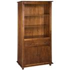 Estante de Madeira Antique com 2 Prateleiras 2 Portas e 1 Gaveta - 204