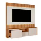 Estante Home para TV Boreal com LED 180 cm MDF e MDP Naturalle e Off White