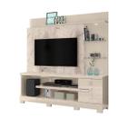 Estante Home Theater Alan Para TV até 55 Com Pés Polegadas 1 Porta Cor Calacata e Off White - Madetec Móveis