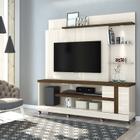 Estante Home Theater Alan Para TV até 55 Polegadas Com Rodízio 1 Porta Cor Off White Savana - Madetec Móveis