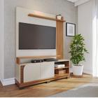 Estante Home Theater Ambiente Jurerê 1.5 Off White Matte Freijó Colibri