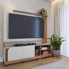 Estante Home Theater Ambiente Jurerê 1.8 Off White Matte Freijó Colibri