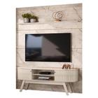 Estante Home Theater com Bancada Laguna Calacata Off White Madetec