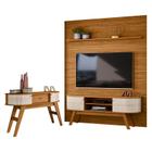 Estante Home Theater com Bancada Laguna com Aparador Estoril Naturale Off White Madetec