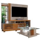 Estante Home Theater com Pés e Mesa de Centro Frizz Plus Fendi Naturale Madetec