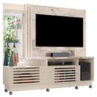 Estante Home Theater Frizz Plus com Rodízios Calacata Off White - Madetec