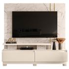 Estante Home Theater New Apolo com Pés Calacata Off White Madetec