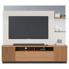 Estante Home Theater para TV até 70 Pol. 210cm Niterói Freijó/Off White/Preto Fosco - Colibri