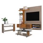 Estante Home Theater Suspenso com Aparador e Mesa de Centro Frizz Supreme Fendi Naturale Madetec