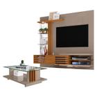 Estante Home Theater Suspenso com Mesa de Centro Frizz Supreme Fendi Naturale Madetec