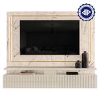 Estante Home Theater Suspenso Gaia Calacata Off White Madetec