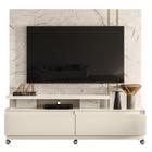 Estante Home TV 75 Pol Com Rodizios 183 cm 9531 Calacata Off White MDT - Madetec