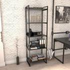 Estante Industrial Kuadra com 4 Nichos 60 cm - Preto