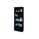 Estante Livreiro Casal ME4141 c/ 4 Prateleiras Preto/Azul - Tecno Mobili