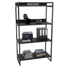 Estante Livreiro Estilo Industrial 80cm Preto Onix Mpozenato