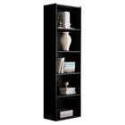 Estante Livreiro Organizador Multiuso Luiza 5 Nichos Preto - Desk Design