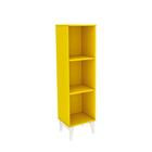 Estante Livreiro Twister Amarelo com Branco