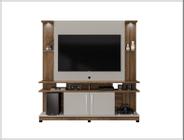 Estante P/ TVs 55º Home York C/Led Ipe Off White Bechara