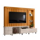 Estante Painel de TV 70 Polegadas 242cm Kim Cinamomo/Off White - Pallazio