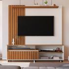 Estante para TV até 65 Polegadas 188cmx160cm Home Theater Ripado com Rodízios Havana