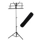 Estante partitura dobravel preta pedestal resistente com bag