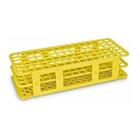 Estante Rack Plastico p/ 90 Tubos de Ensaio 13mm Amarela