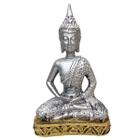 Estatua Buda Hindu Dourado Bronze Prata Decoração Estante Escultura