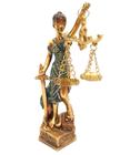 Estátua Dama Da Justiça Têmis Deusa Símbolo Direito 20 cm