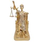 Estátua Dama Justiça 17 Cm Altura Dourado Direito Tres-j08