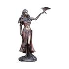 Estátua De Resina Morrigan Com Acabamento Em Bronze, Deusa Celta Da Batalha Com Espada De Corvo,