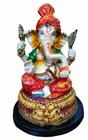 Estátua Ganesha Hindu Sorte Prosperidade Sabedoria Decor 14cm