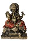 Estátua Ganesha Sentada - Decoração Hinduísmo Resina - Geral