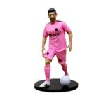 Estátua Jogador Lionel Messi Inter Miami Figure 18 cm Com Base