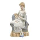 Estatua Mae e Filho Decorativa Poltrona 26x16cm Estatueta - Inigual