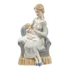 Estatua Mae E Filho Decorativa Poltrona 26X16Cm Estatueta