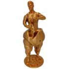 Estatueta 3d Homem Esculpindo Seu Corpo Slimfat Gordo e Magro Enfeite 18 cm cor Cobre