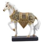 KOMBIUDA Modelo Cavalo Branco Quarto De Milha Esculturas De