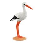 Estatueta de brinquedo Schleich Farm World Stork Bird para crianças de 3 anos ou mais