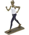 Estatueta Decorativa Atleta Atletismo Escultura Resina 25cm