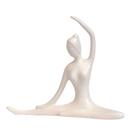Estatueta Decorativa Meditação Yoga Branca 16 cm x 13 cm