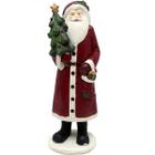 Estatueta Decorativa Papai Noel Em Resina Árvore Natal 30cm