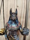 Estatueta Escultura Imagem Anubis Anpu em Resina Veronese Importado Original