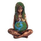 Estatueta Gaia Mãe Terra de Resina Decorada