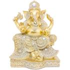Estatueta Ganesha Enfeite Decorativo Prosperidade Decoração Zen Estátua Decorativa Elefante Indiano Hindu