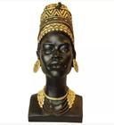 Estatueta Mulher Africana Poliresina 44x19,5x26,5cm