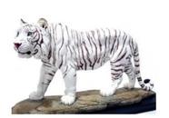 Estatueta Tigre Branco extra grande imagem em resina veronese 50cm